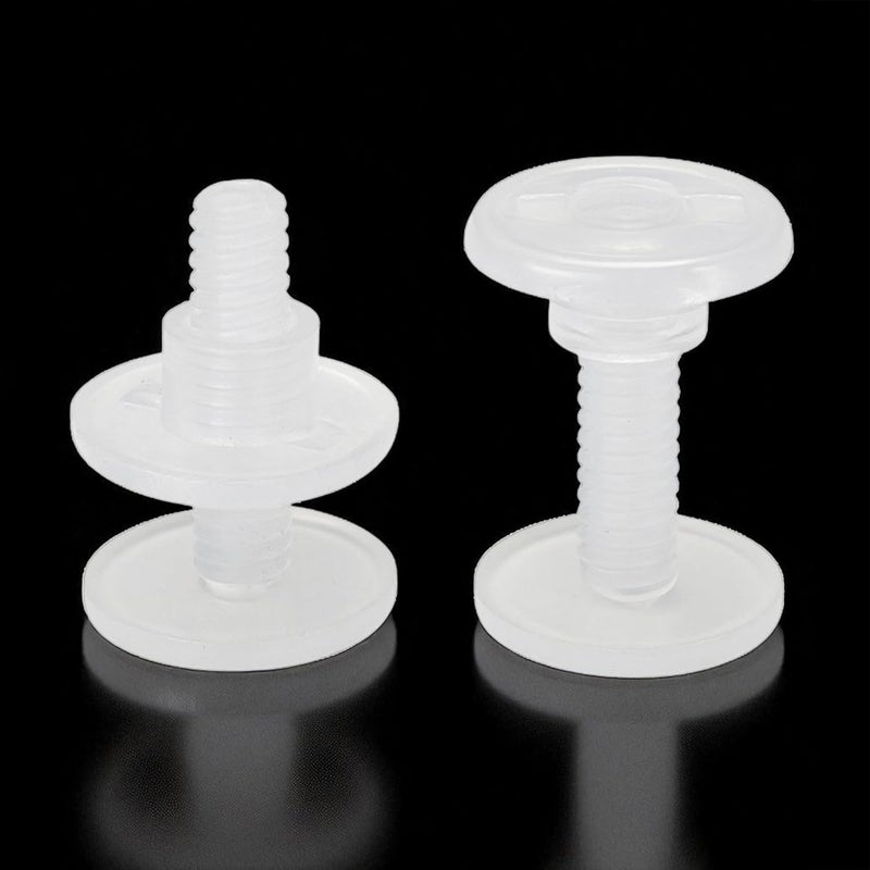 KH866 20 Sets 8mm Chicago Screws Plastic Screw Binding Post Rivets for Leather Belt Scrapbook Photo Albums Clear - Image 5